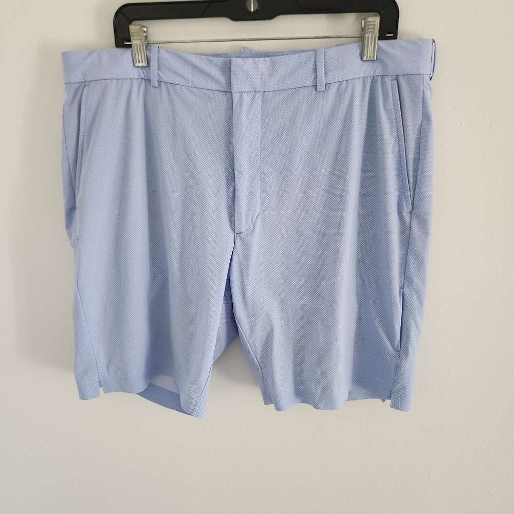 Polo Golf Ralph Lauren Mens 36 Blue Geometric Print Flat Front Golf Shorts